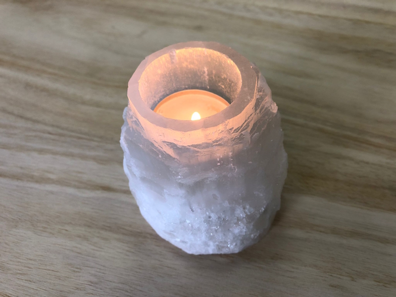 Porta velas selenita